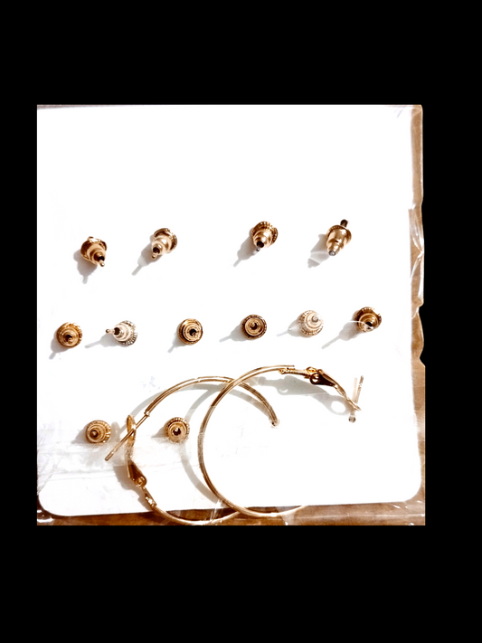 7 piece mix design earrings set