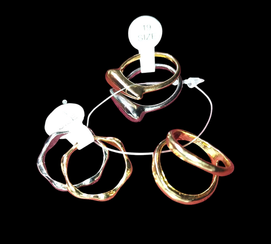 5 pieces rings set